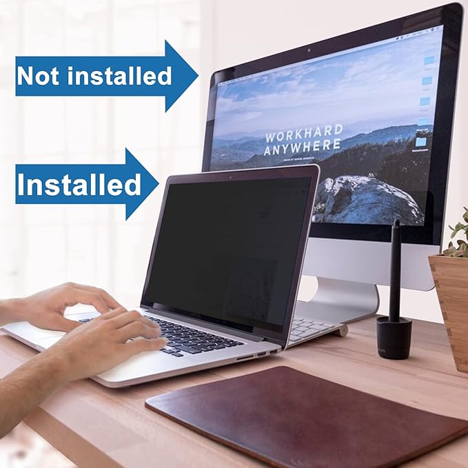 IPROKKO 13.3 Inch Privacy Screen for HP, Dell, Acer, Lenovo, ThinkPad, Asus, Envy, Latitude, Pavilion, Xps - Removable 16:10 Aspect Laptop Privacy Shield - Anti Blue Light Glare Filter