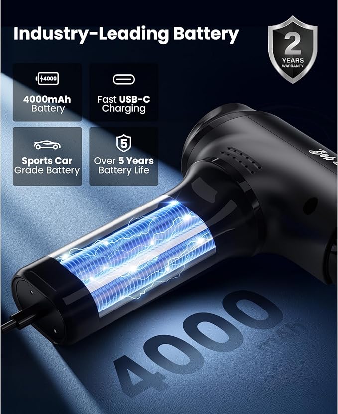 BOB AND BRAD T2 Max Massage Gun Deep Tissue with Metal Head, Professional Muscle Massage Gun Portable Percussion Electric Massager for Athletes for Home Gym Pain Relief