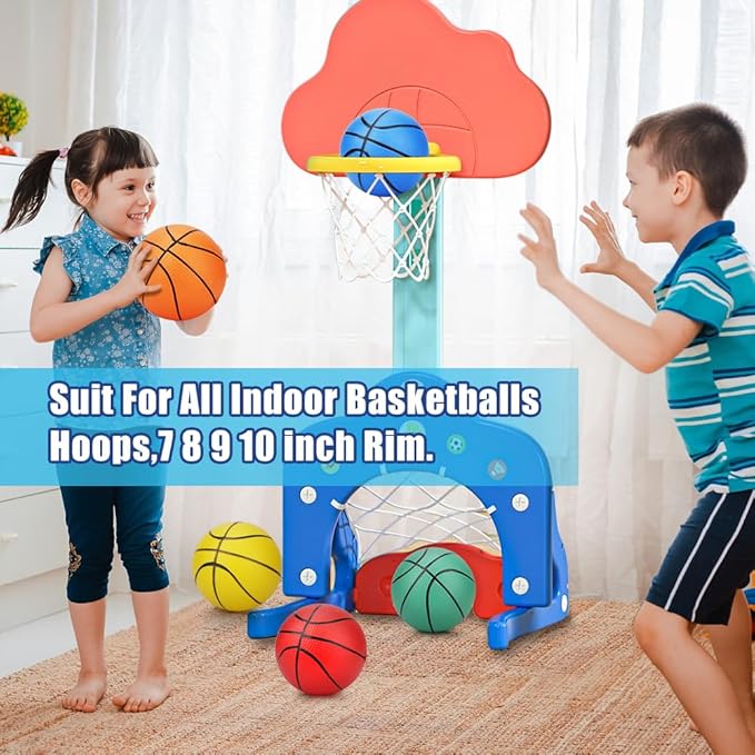 5 Inch Foam Mini Basketball Balls for Indoor Mini Hoops Set, Soft Squishy Basketball Slow Rising| Swimming Pool Beach Balls Great Sport Gift for Adults & Kids Sensory Stress Balls (3 Pack)