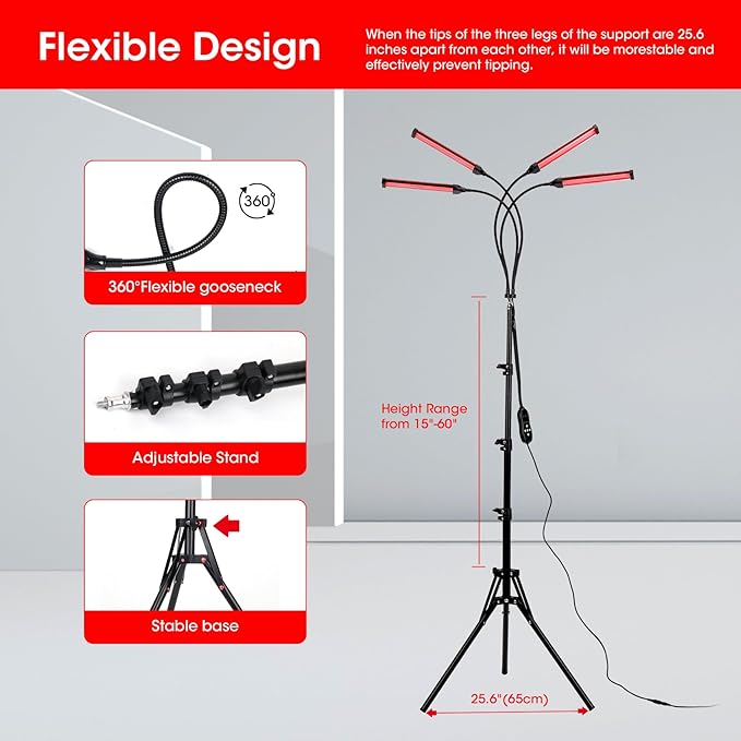 NIR & Red Light Therapy Device - Infrared Light Panel Red 660nm and Near Infrared 850nm with Smart Controller for Body, Pa-in Re-LIEF, Skin Wellness，etc.