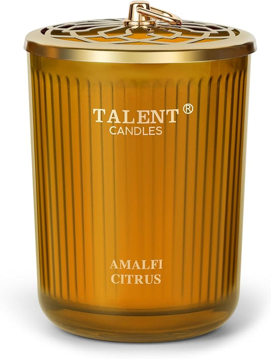 Jar Candles for Home Scented | Aromatherapy Candles Gifts for Women & Men | Natural Soy Candle | 8.4oz Traditional Style | Amalfi Citrus