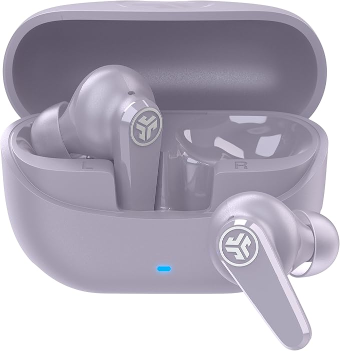 JLab Go Pods ANC True Wireless Bluetooth Earbuds & Charging Case, Hybrid Active Noise canceling + Be Aware for Safe Listening, 26+ Hours Total Playtime, Clear Calls, Custom Sound via App, Lilac