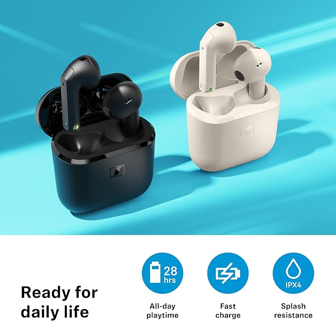 Sennheiser Sennheiser ACCENTUM Open Wireless Earbuds - Ear Buds with Open Design, Dynamic Sound and Bluetooth 5.3 for Premium Everyday, Cream