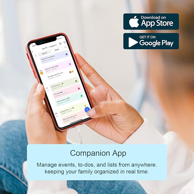 Digital Calendar, 16inch Smart WiFi Electronic Calendar&Chore Chart, IPS Touch Screen HD Display for Family Schedules, Share Moments Instantly from Anywhere