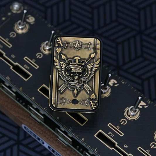 Metal Fidget Slider, Magnetic Fidgets for Adults, EDC Desk Toys for Stress Relief and Focus, for Men, Dad, Boyfriend – Anxiety and ADHD Tools. (Bronze)