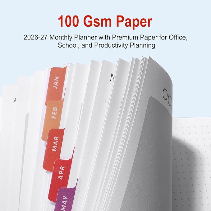 GNL Monthly Planner 2026-2027, 2 Year(27 Months) Calendar Planner, Oct. 2025 - Dec 2027, 7" x 10" Monthly Spreads & Yearly Planner, Perfect for School Office Home Planning, Blue