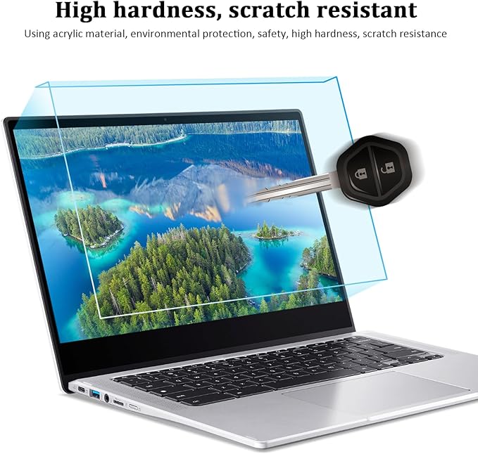 F FORITO 15.6 Inch Blue Light Blocking Laptop Screen Protector Panel, Eye Protection Hanging Type Acrylic Panel Compatible with All 15.6" Laptops with Display 16:9