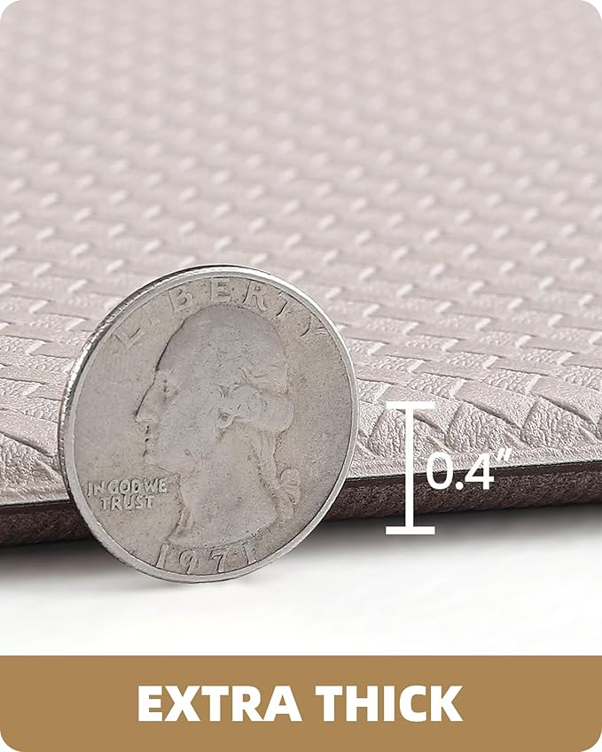 Color&Geometry Anti Fatigue Cushion Kitchen Mat for Floor -24"x87",Wide,Easy Clean, Water & Oil Proof, Anti Slip, Foam Rubber Runner Rug for Front Sink Comfort Standing,Floral White