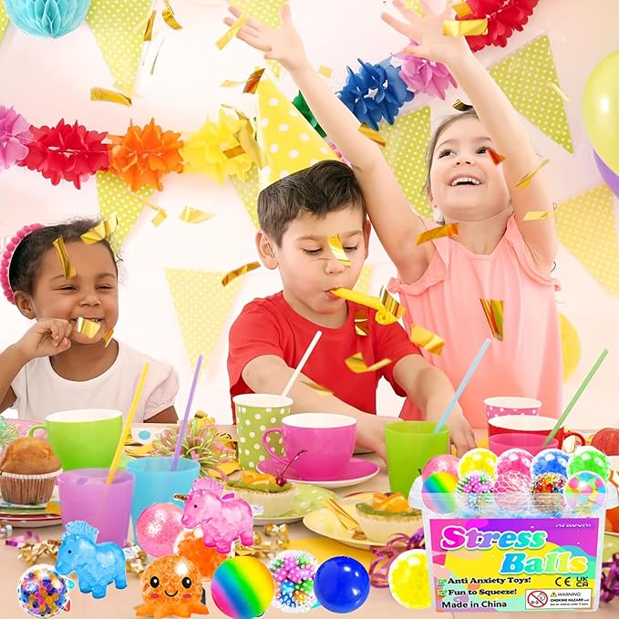 30Pcs Large Stress Balls, Squeeze Toys Squishy Balls ,Fidget Sensory Toys for Adults Anxiety Relief ,Party Favors Christmas Easter Birthday Party Supplies Goodie Bag Stuffers Classroom Prizes