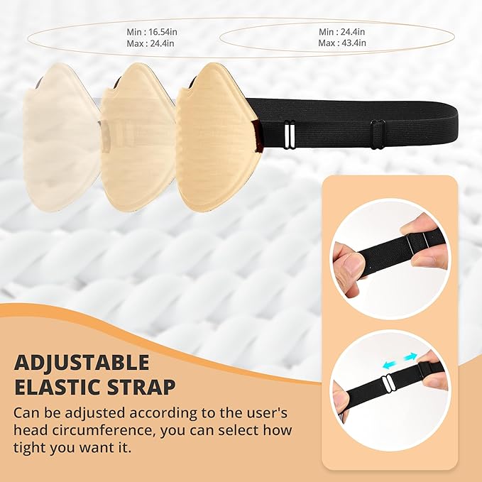 3D Kids Sleep Eye Mask: 3D Contoured Cup Sleeping Masks, Blindfold Sleep Eye Cover with Adjustable Strap, Memory Foam Lightweight Night Eyeshade for Boys Girls Teens (Orange)