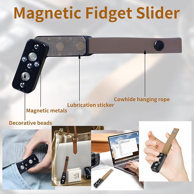 Fidget Slider for Adults, Fidget Slider Toy, EDC Fidget Toys Adults Slider Fidget Toy, (Transparent)