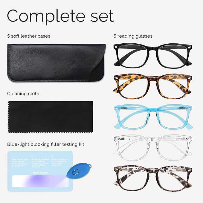 CCVOO Reading Glasses for Women/Men, Eyeglasses, Blue Light Readers for Women/Men, Computer Eye Glasses, Cheaters