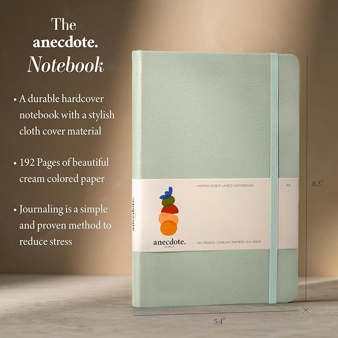 Hardcover Ruled Journal with Thick 100 gsm College Ruled Paper A5 size (8.3 inches x 5.4 inches) - Daily Writing Notebook Journal for Travel, School and Office Use - Diary Journal for Women and Men - Dutch Blue