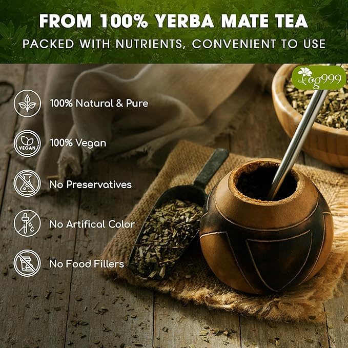 TOG999, Premium 18oz Yerba Mate Tea, Hi-Caffeine, Super-Green Yerba Mate| No Dust| Fresh - Never Aged (Ilex Paraguariensis), Cultivated from Argentina - Rich in Antioxidants and Plant Nutrients.
