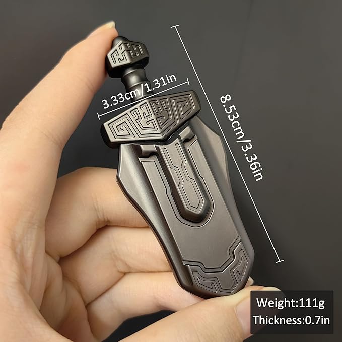 EDC Sword Decompression Toys Fidget Sliders Fidget Toys Stress Relief for Adults Magnetic Metal Toys Anti-Anxiety Office Desk Toys (Grey)