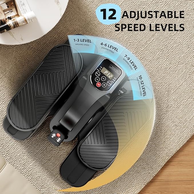 Under Desk Elliptical Machine, Electric Ellipse Leg Exerciser with Remote,Suitable for Leg Exercises for Elderly People ，12 Auto Modes &12 Adjustable Quiet
