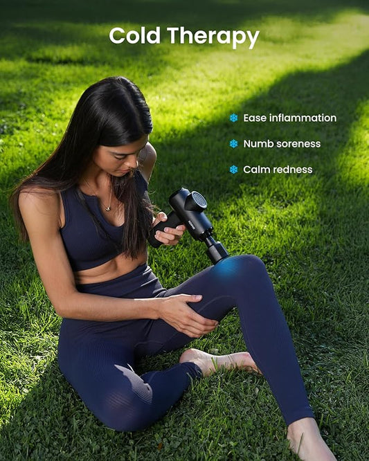 RENPHO Active Thermacool 2 Massage Gun with Heat and Cold Therapy, Professional Deep Tissue Handheld Massager with Carry Case, Percussion Body Muscle Masajeador for Men Women Athletes Back