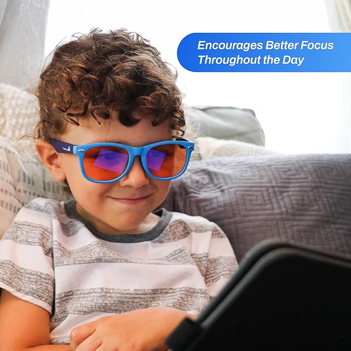 DefenderShield Kids Blue Light Blocking Glasses for Computer, Mobile, Video Games, Gaming
