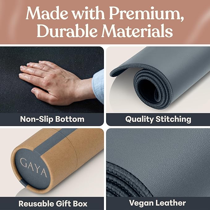 GAYA Grounding Mat for Feet, Sleep Improvement, Back Pain Relief, Muscle Relaxation & Stress, Earthing Pads for Bed, Ground for Desk, Earth Mats, Bedding Pad (24''X16'')