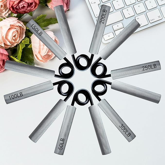 Grip Strength Trainer, Metal Non-Slip Grip,Heavy Duty Grip Strengthener,Wrist Forearm and Hand Exerciser