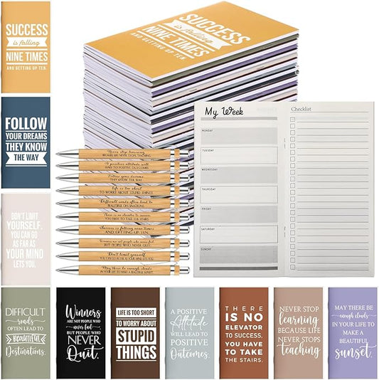 Spakon 20 Sets Christmas 2026-2027 Pocket Weekly Planners with Pens Inspirational Mini Daily Journal To Do List Goals Notepad Employee Appreciation Gift for Coworker Medical Assistant(Simple)