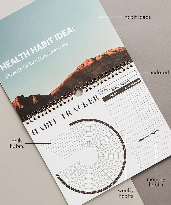 Lamare Habit Tracker Calendar – Premium Daily Habit Tracker Journal and Goal Board, Workout Motivation & Productivity Tool