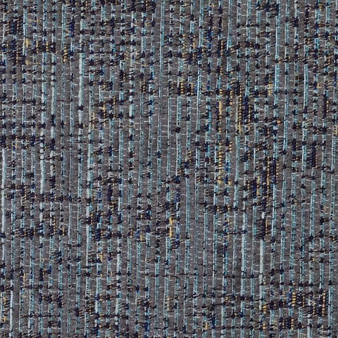 Sweet Home Collection Chair Cushion Memory Foam Pads Honeycomb Pattern Slip Non Skid Rubber Back Rounded Square 16" x 16" Seat Cover, 4 Pack, Broadway Multi Blue