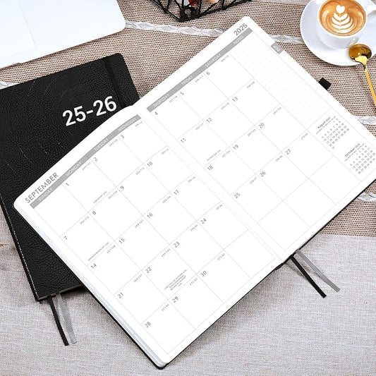 2025-2026 Planner - Weekly & Monthly Planner 2025-2026 with Pen Loop, to Achieve Your Goals & Improve Productivity, July 2025 - June 2026, Thick Paper, Inner Pocket, 8.5" x 11" - Black