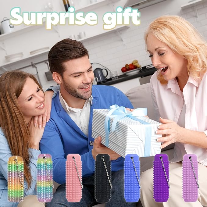 Little Ouchies Fidget Toys,Pain Stim Fidget Toy Reduce Stress for Adults,Anxiety Relief Pain Stim,Spiky Fidget Keychain for Anxiety,Sensory Toys,Novelty Gifts for Friends(1PCS/Black)