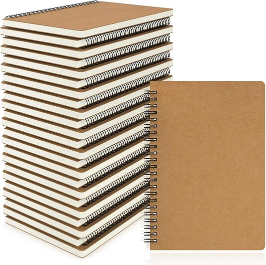 EUSOAR Hardcover Lined Notebook, A5 24 Packs 5.5" x 8.3" 120 Pages Lined Travel Writing Notebooks Journal, Memo Notepad Sketchbook, Students College Office Business Subject Diary Ruled Book Journal