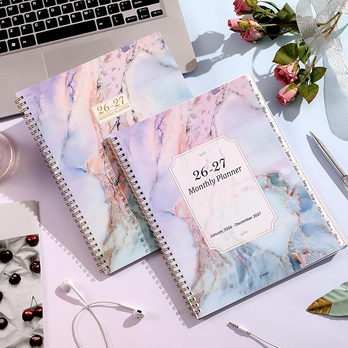 2026-2027 Monthly Planner - Monthly Planner 2026-2027 from Jan.2026 - Dec.2027, 2 Year Planners 8.5'' x 11'', 2-Year Calendar with Back Pocket, 24 Tabs