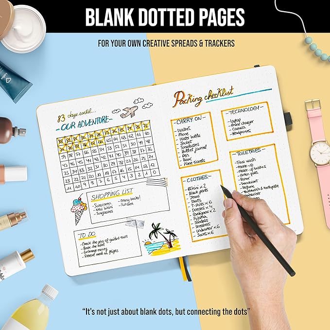 Daily Planner 2025 (Undated) | B5 Dotcross | Your All in One Day Organizer, At A Glance Weekly Agenda, Yearly Calendar Book | Planners for Personal, Professional, Academic & Work Goals and Schedule