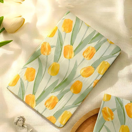 Tulip Gifts, Floral Journal, Cute Notebook, Embroidered Flower Cover, A5, Lined Journal, Wide Ruled, Hardcover Journal, Lay Flat, Journal for Women, Pretty Journal, Garden Journal, Tulips