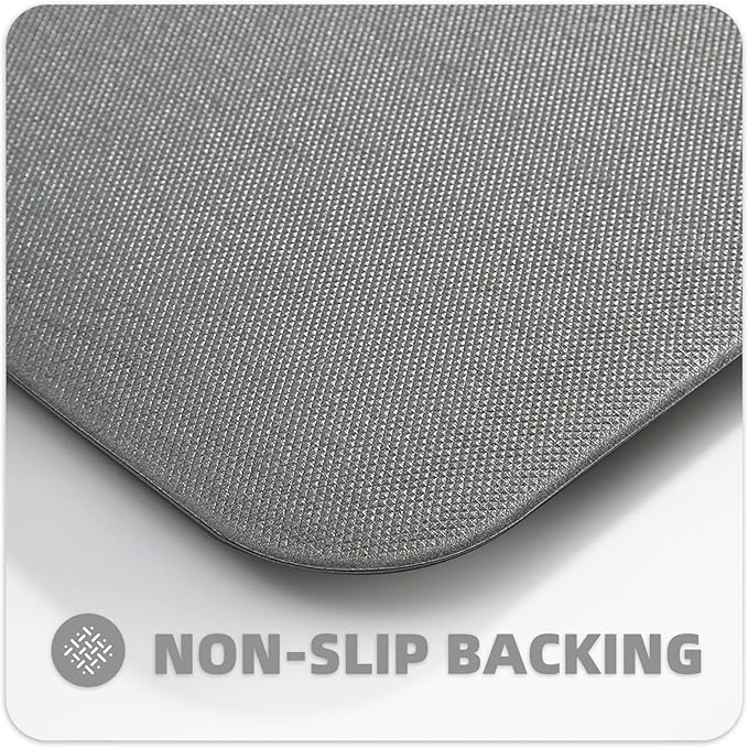 Color&Geometry 0.71" Extra Thick Anti Fatigue Cushion Kitchen Floor Mat,Easy Clean, Water & Oil Proof, Non Slip, Foam Padded Runner Rug for Front Sink,20"x 71" Grey (2.0 Version)