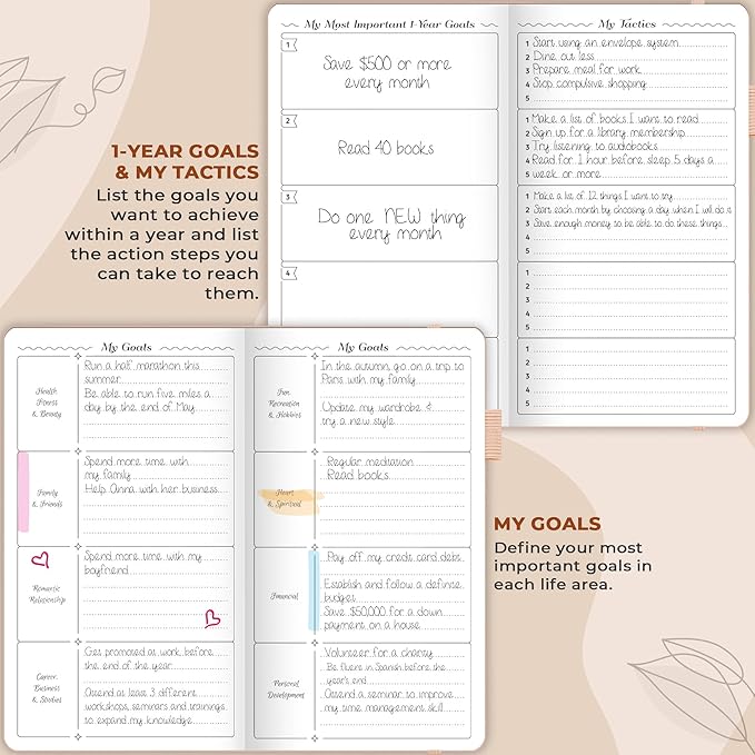 GoGirl Planner and Organizer for Women – Pocket Weekly Planner, Goals Journal & Agenda for Time Management & Productivity. Undated (Rose Gold)