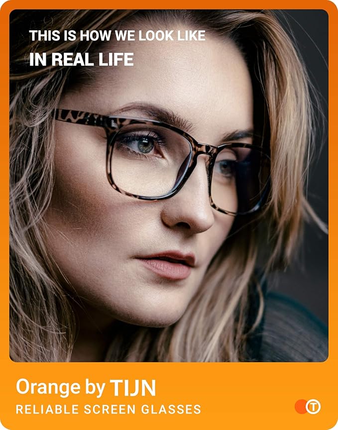 TIJN Gaming Glasses Blue Light Blocking Glasses for Women Men Nerd Eyeglasses Screen Fatigue Anti UV Glare (Leopard(Gaming Glasses))