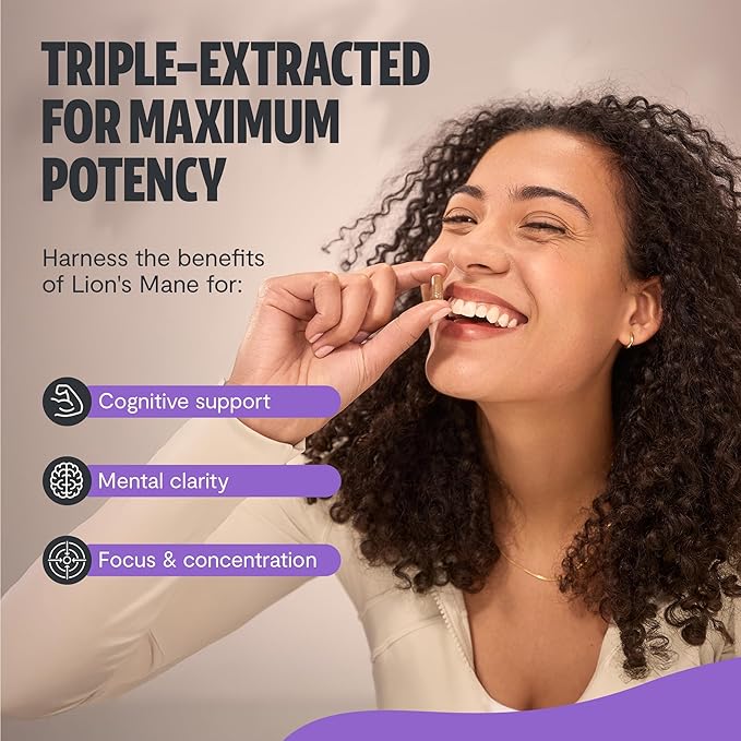 FreshCap Lions Mane Supplement Capsules 14,000mg - Lion's Mane Mushroom Extract for Brain Support, Premium Ayurveda Organic LionsMane Mushroom for Memory, Focus & Clarity (180 Capsules)