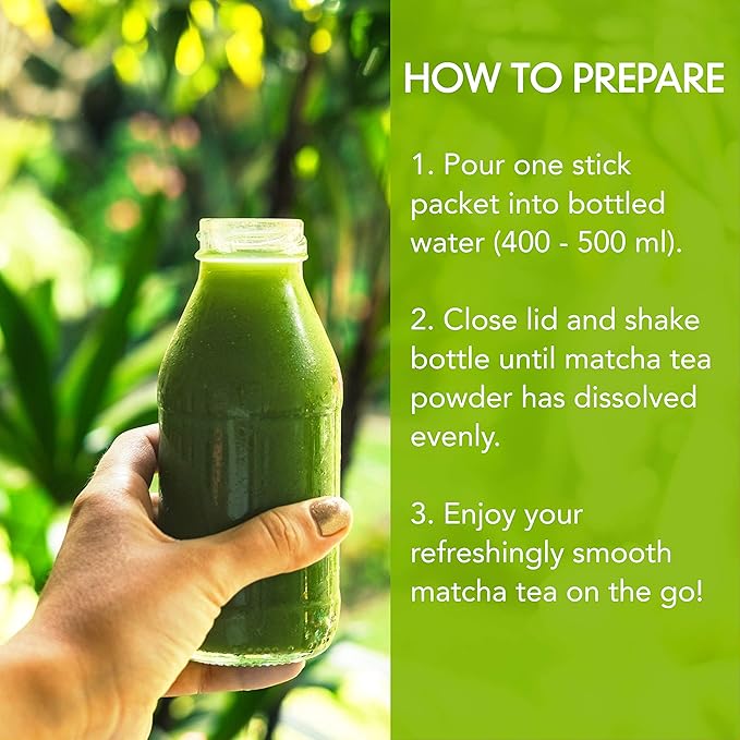 Matcha Ceremonial Grade, Pure Uji Matcha Powder Organic, 12 Unsweetened Organic Japanese Tea Packets, ECGC, L-Theanine, Chlorophyll in Green Vibrance Powder, Tasty Hot and Ice Green Tea, 2 g/packet