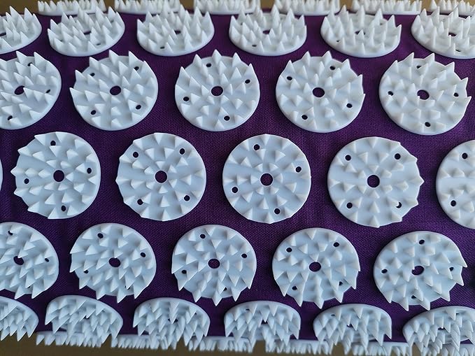 Acupressure Pillow Acupuncture Massager for Massage Neck Back Head Pain Relief, Relieves Muscle Stress Relaxation, Purple