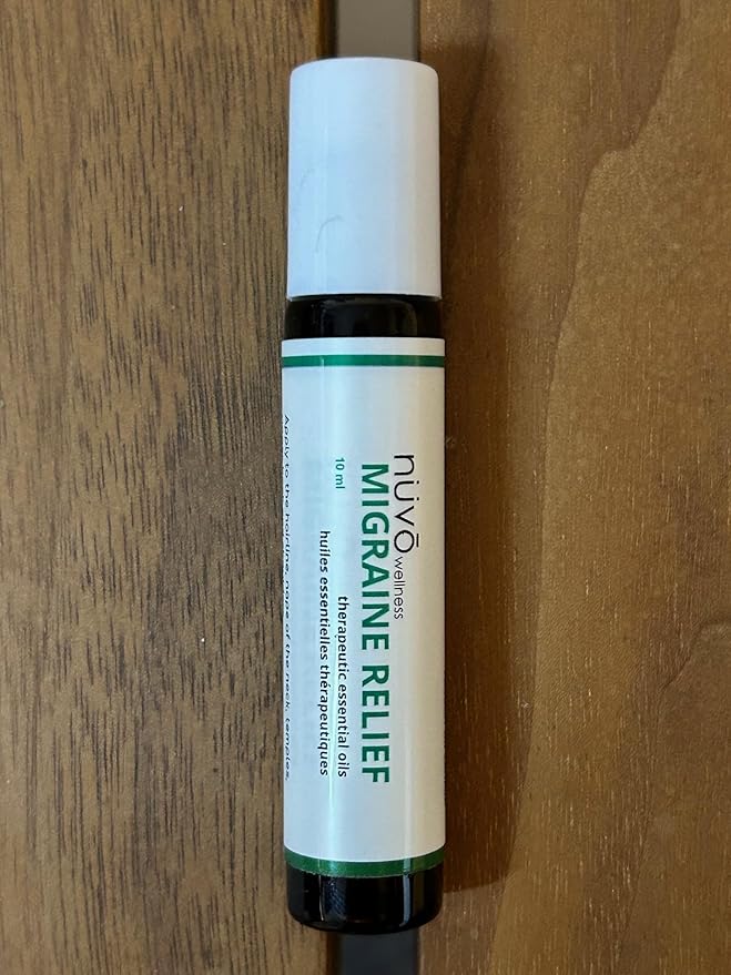 Migraine Relief Roll-On, Made with Peppermint, Lavender, Eucalyptus, & Other Aromatherapy Essential Oils, for Headaches, and Sore Muscles