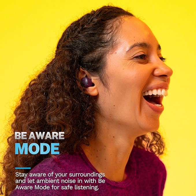 JLab Go Air Pop+ True Wireless Earbuds, in Ear Headphones, Bluetooth Earphones, 35H Playtime Ear Buds, Bluetooth Earbuds with Microphone, USB-C Charging Case, Dual Connect, EQ3 Sound, Violet