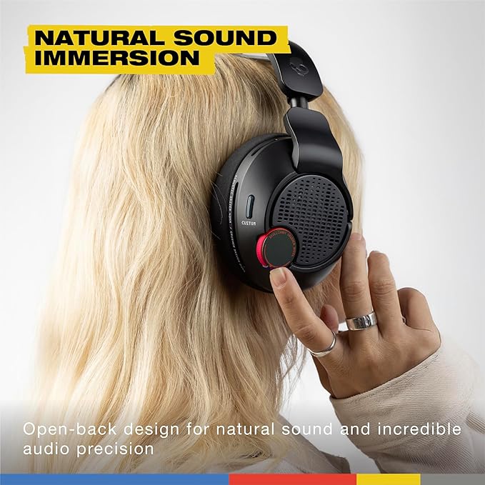 Skullcandy Crusher PLYR 720 Wireless Gaming Headset, Ultimate Immersion and Comfort, THX Spatial Audio and Multi-Sensory Bass, Removable Mic, PC, PlayStation, Nintendo, Multi-Platform - Digi-Black