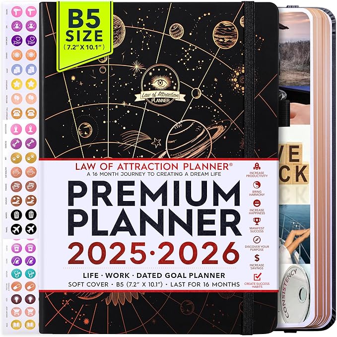 2025-2026 Planner Weekly and Monthly | 16-Month Life Planner to Increase Focus & Productivity | Reduce Overwhelm & Achieve Your Biggest Goals | Include Gift Box & Stickers | Sep 2025-Dec 2026