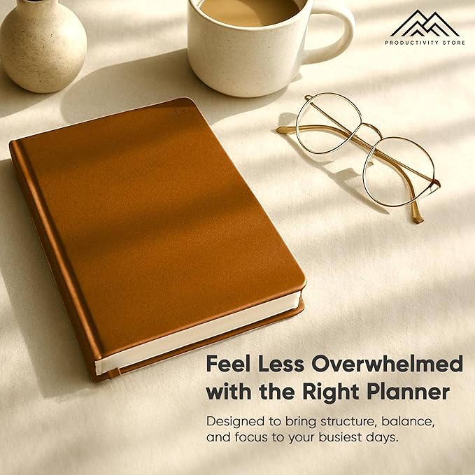 Daily Planner 2025 (5" x 8") Brown