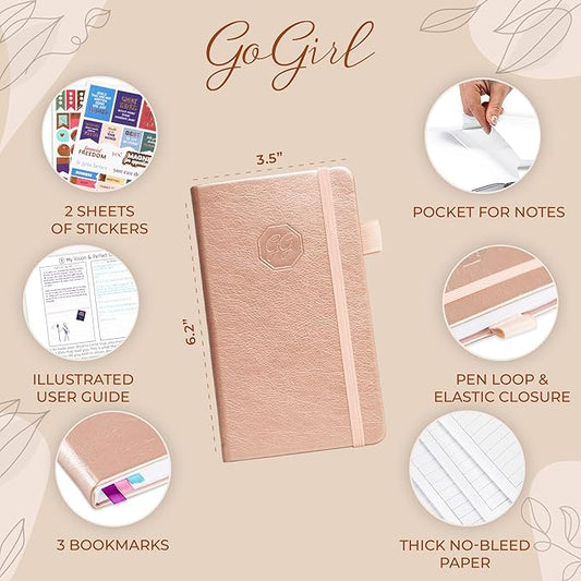 GoGirl Planner and Organizer for Women – Pocket Weekly Planner, Goals Journal & Agenda for Time Management & Productivity. Undated (Rose Gold)