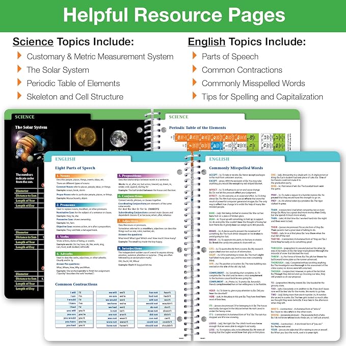 Global Datebooks Dated Middle School or High School Student Planner for Academic Year 2025-2026 Includes Ruler/Bookmark and Planning Stickers (Matrix Style - 8.5"x11" - Retro)