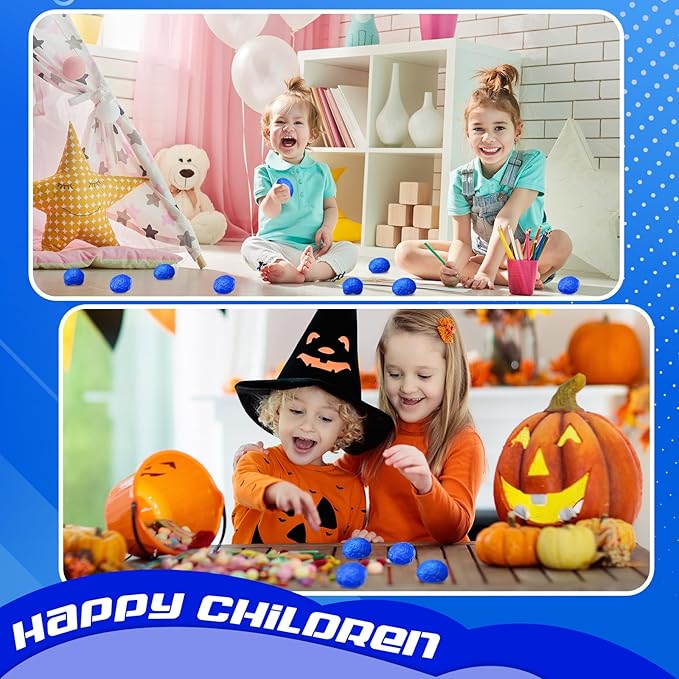 Jenaai 30 Pcs Brain Stress Ball Halloween Squeeze Toy 2.76 Inch PU Hand Muscle Exercise Pressure Ball Funny Stress Relief Toy for Teens Adults Improving Grip Strength Release Pressure(Blue)