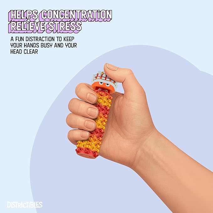 Shelly - Sensory Fidget Toy, Textured Pain Stim Device, Stress Relief for Focus and Concentration (Neon Nova)