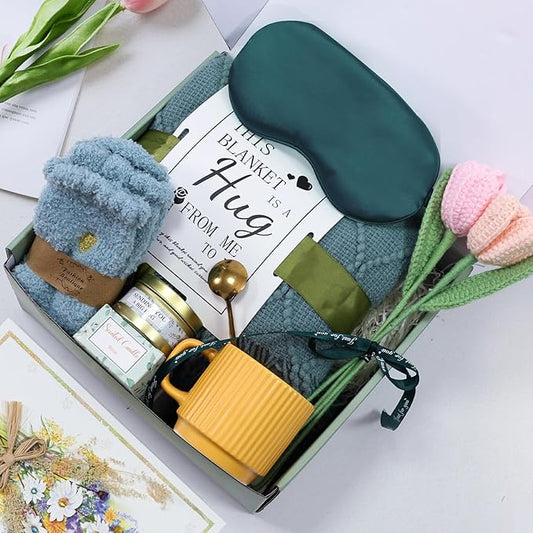 Gifts for Women Get Well Soon Gifts Self Care Package Feel Better After Surgery Sympathy Gift Baskets Thinking of You Gifts Healing Blanket Birthday Gifts for Women Mom Sister Daughter Best Friend