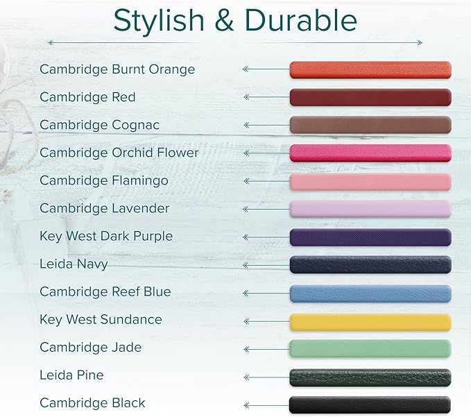 Harbor Pocket Weekly Monthly Planner 2025-2026 - Calendar Planner and Notebook, Durable Faux Leather, 192 Pages, Softcover & Book Bound - Leida Navy - 6 x 3.25 "